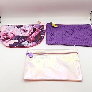 3 Ipsy Bags NWOT Purple & Pink